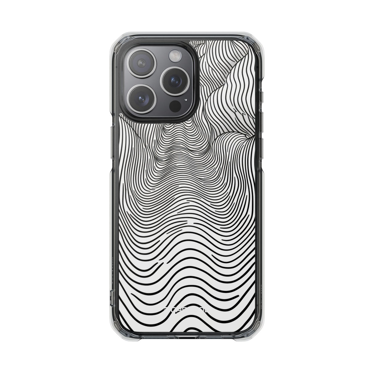 Fluid Waves - Phone Case for iPhone (Clear Impact - Magnetic)