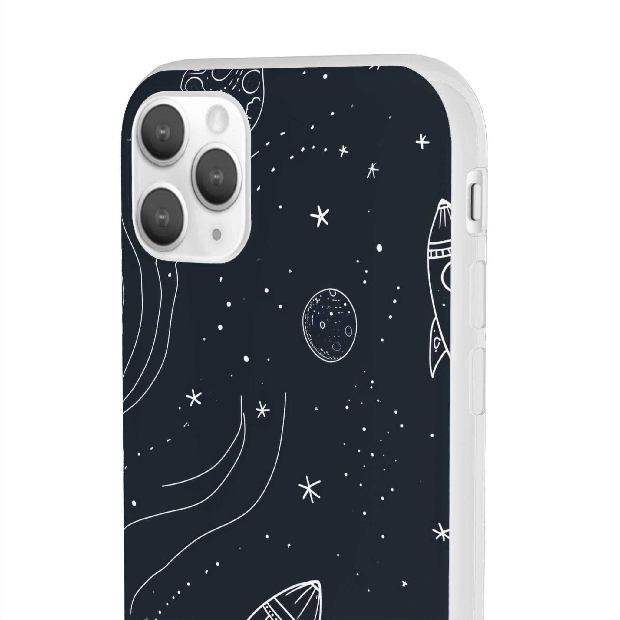 Cosmic Doodle Adventure | Flexible Phone Case for iPhone