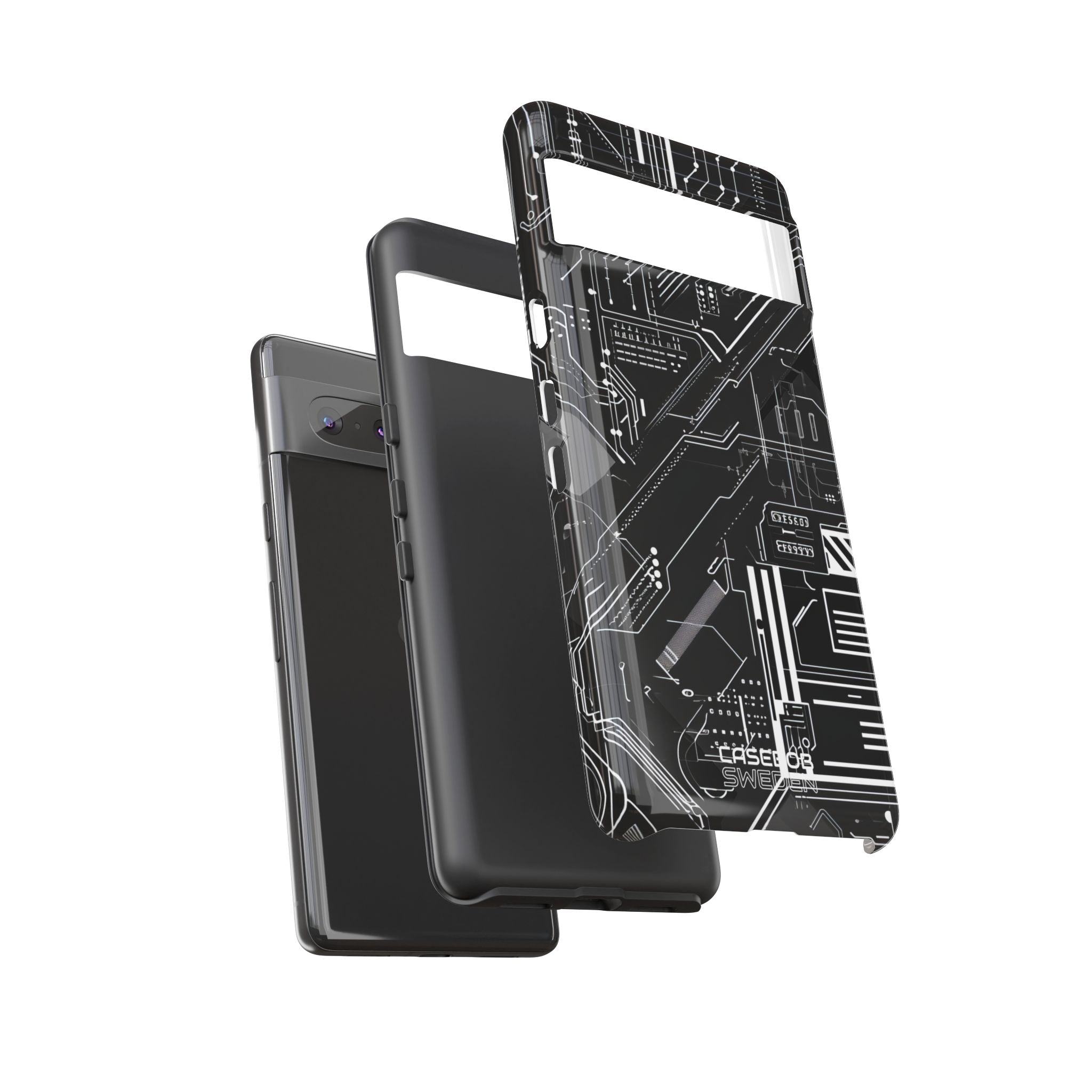 Futuristic Circuit Grid Google Pixel 7 - Tough