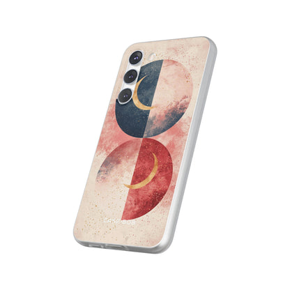 Golden Crescent Circles Samsung S23 Plus Case - Soft