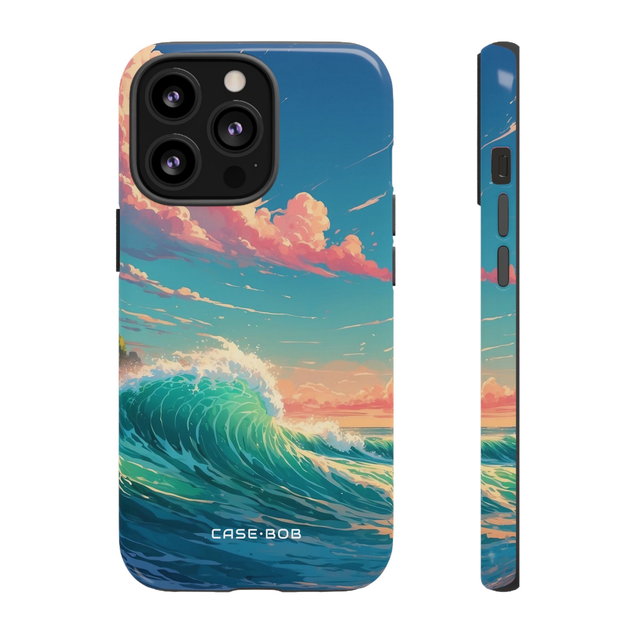 Turquoise Curl iPhone 13 Pro Case - Tough
