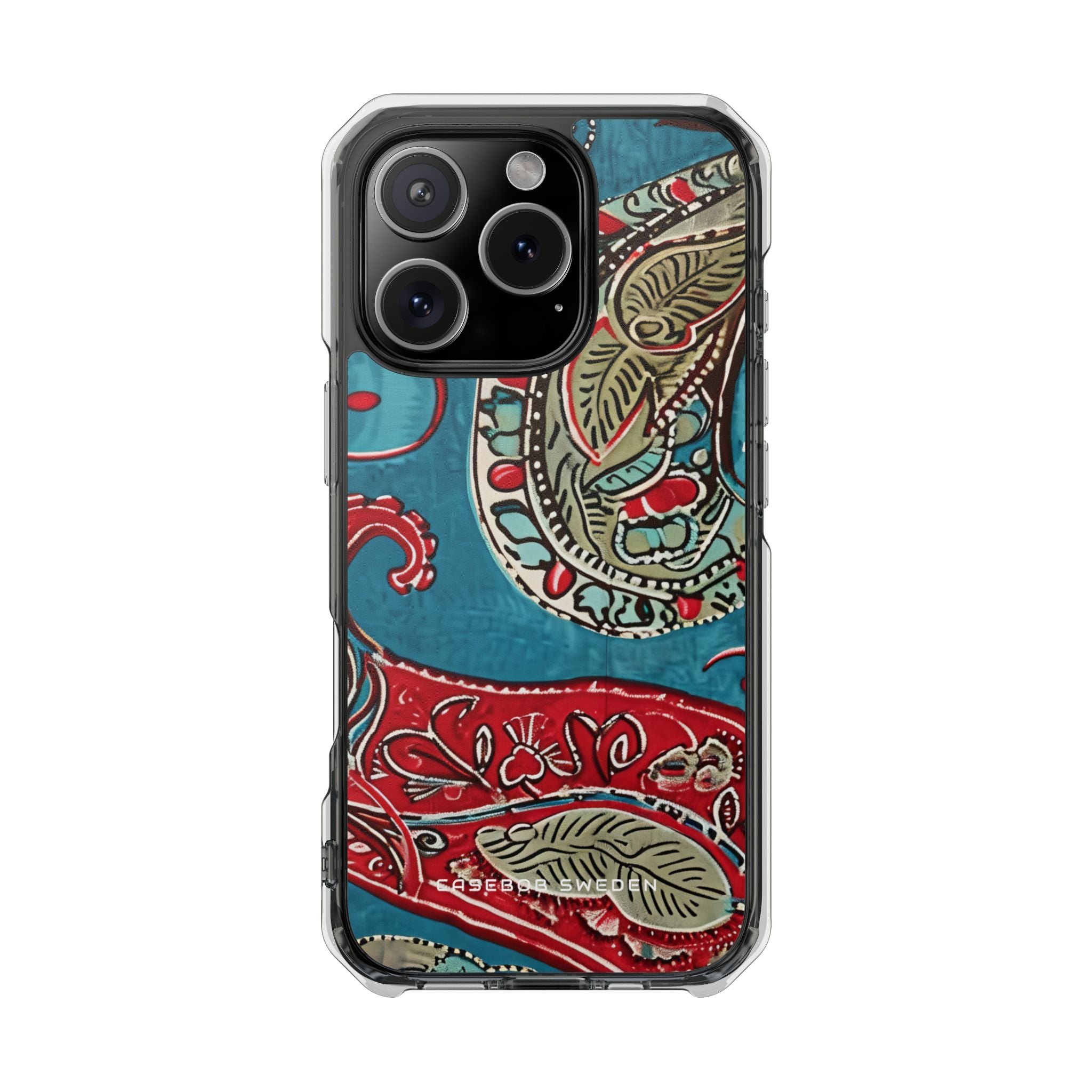 Vintage Paisley Elegance iPhone 16 - Transparente, stoßfeste Handyhülle