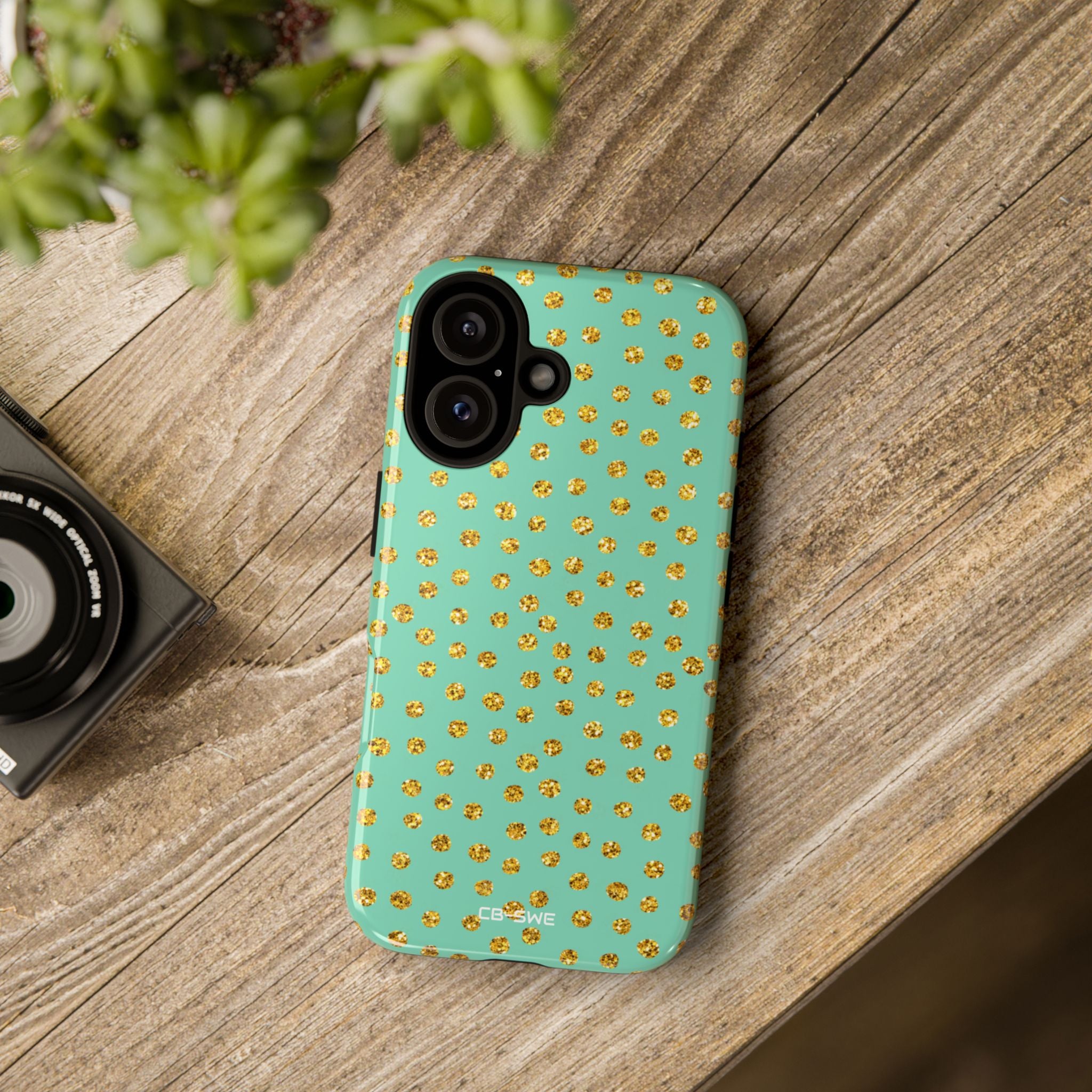 Golden Dots Dance - iPhone Case