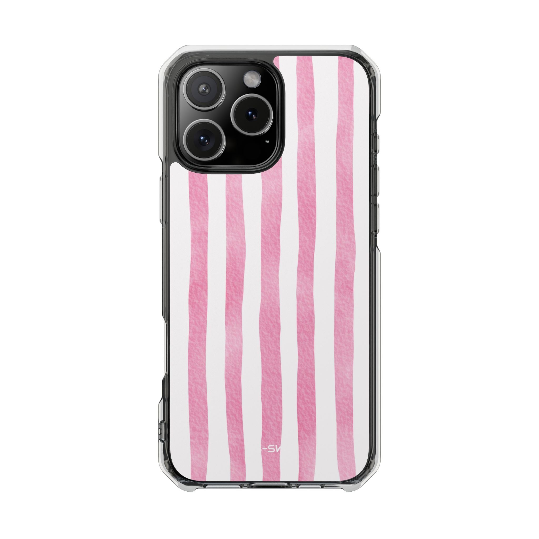 Pink Watercolor Stripes iPhone Case - Impact