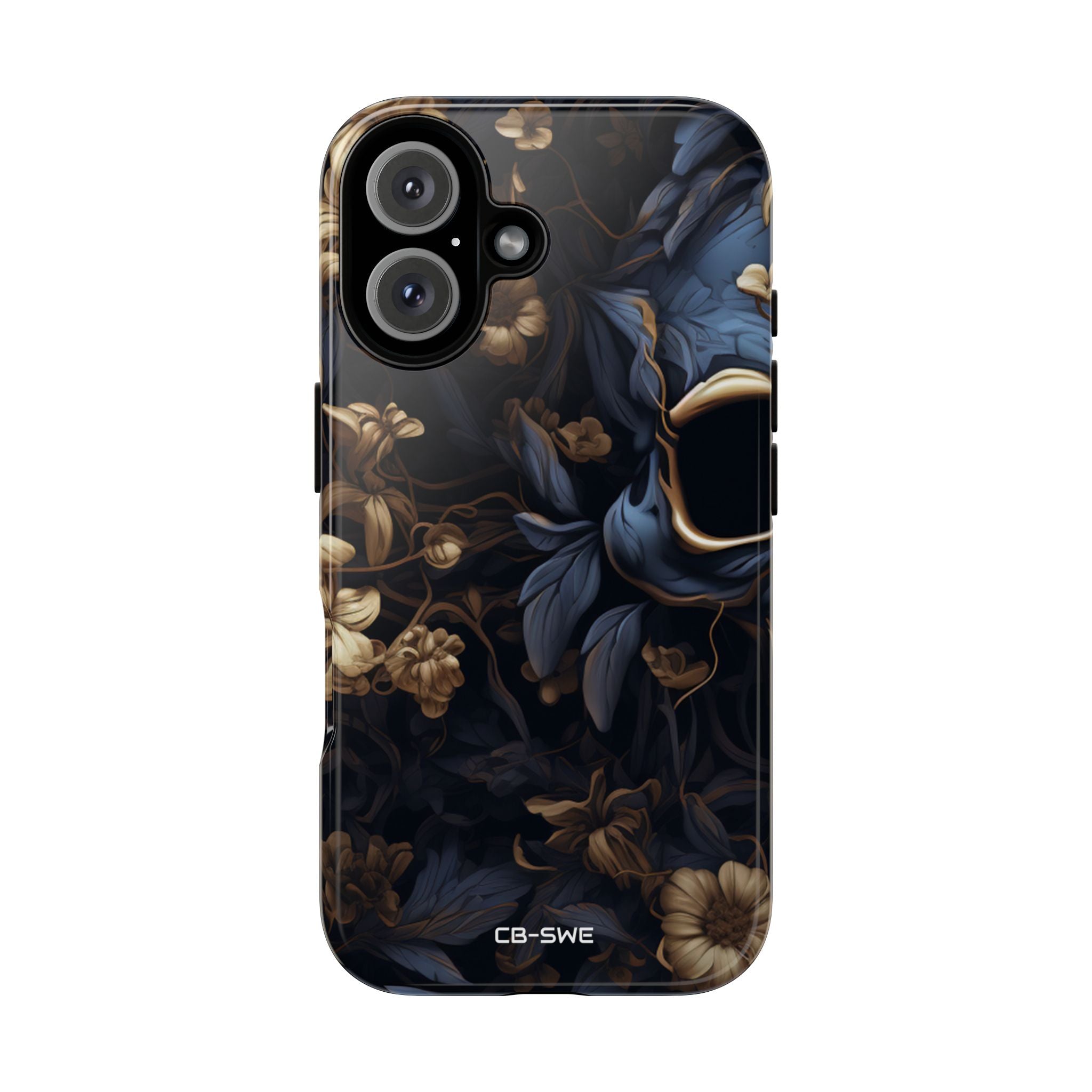 Gothic Floral Skull - iPhone Case
