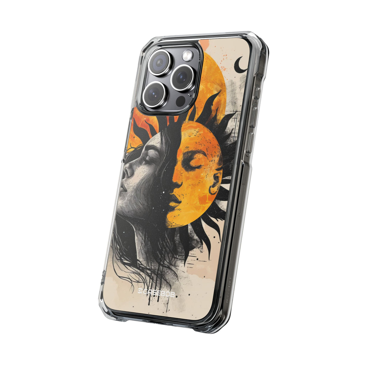 Sunlit Duality - Phone Case for iPhone (Clear Impact - Magnetic)