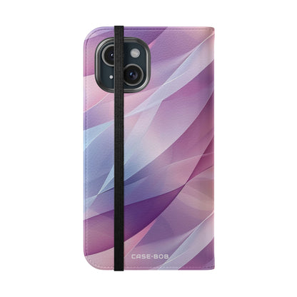 Pink Leafwave - iPhone 15 Case - Wallet