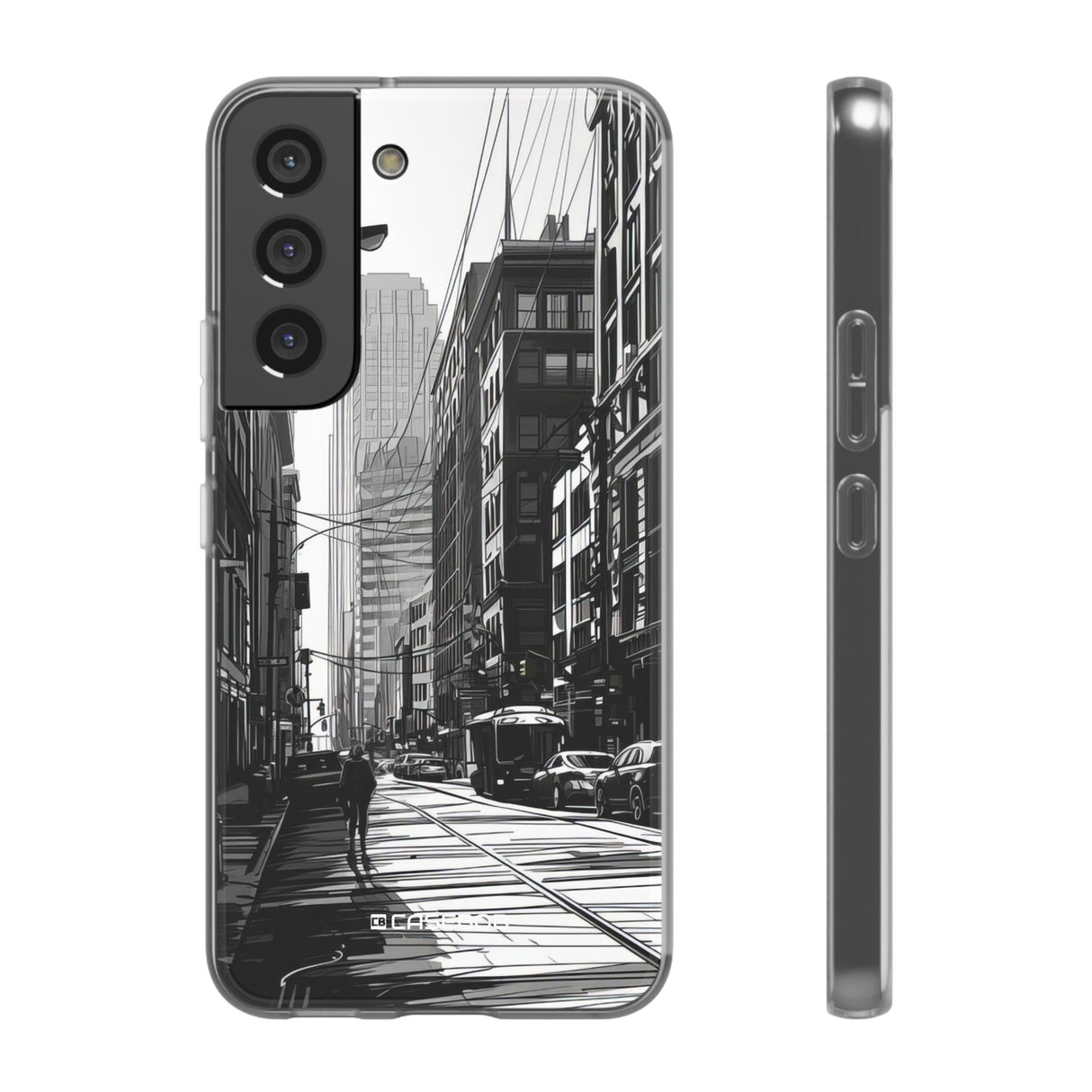 Noir Urban Serenity | Flexible Phone Case for Samsung Galaxy