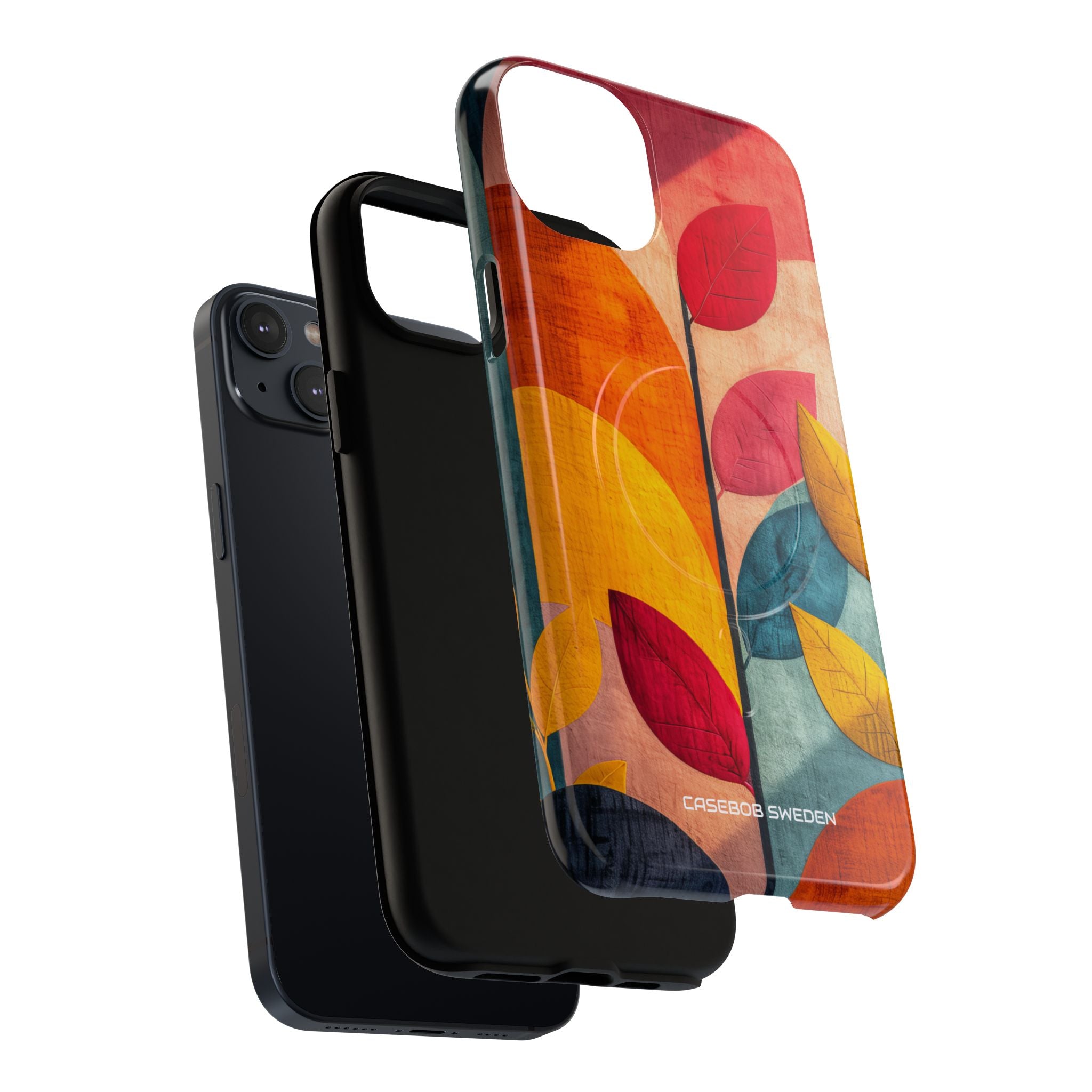 Abstract Orange Blue Design - Tough + MagSafe® iPhone 14 Phone Case