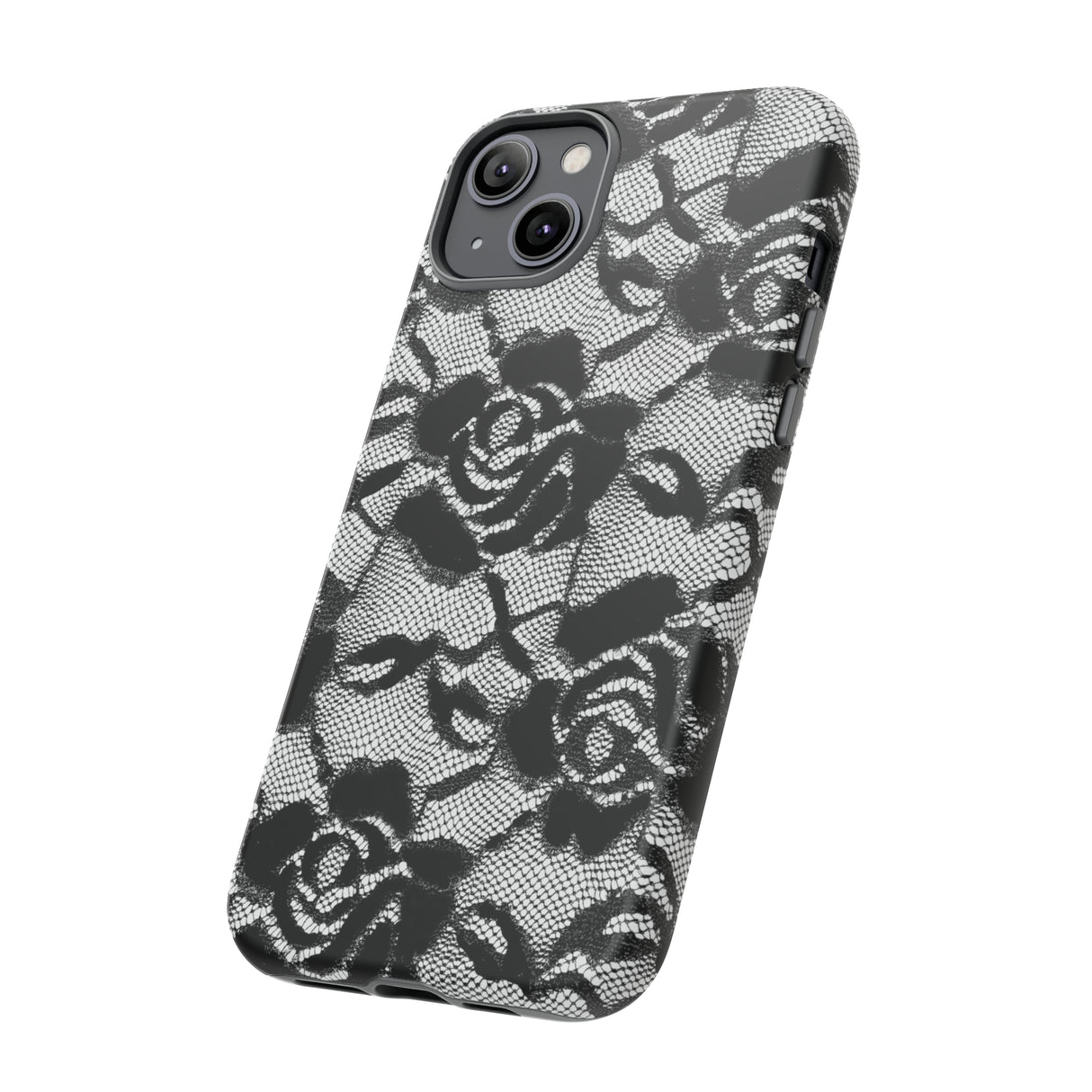 Black Rose Lace Gothic Flower - Protective Phone Case