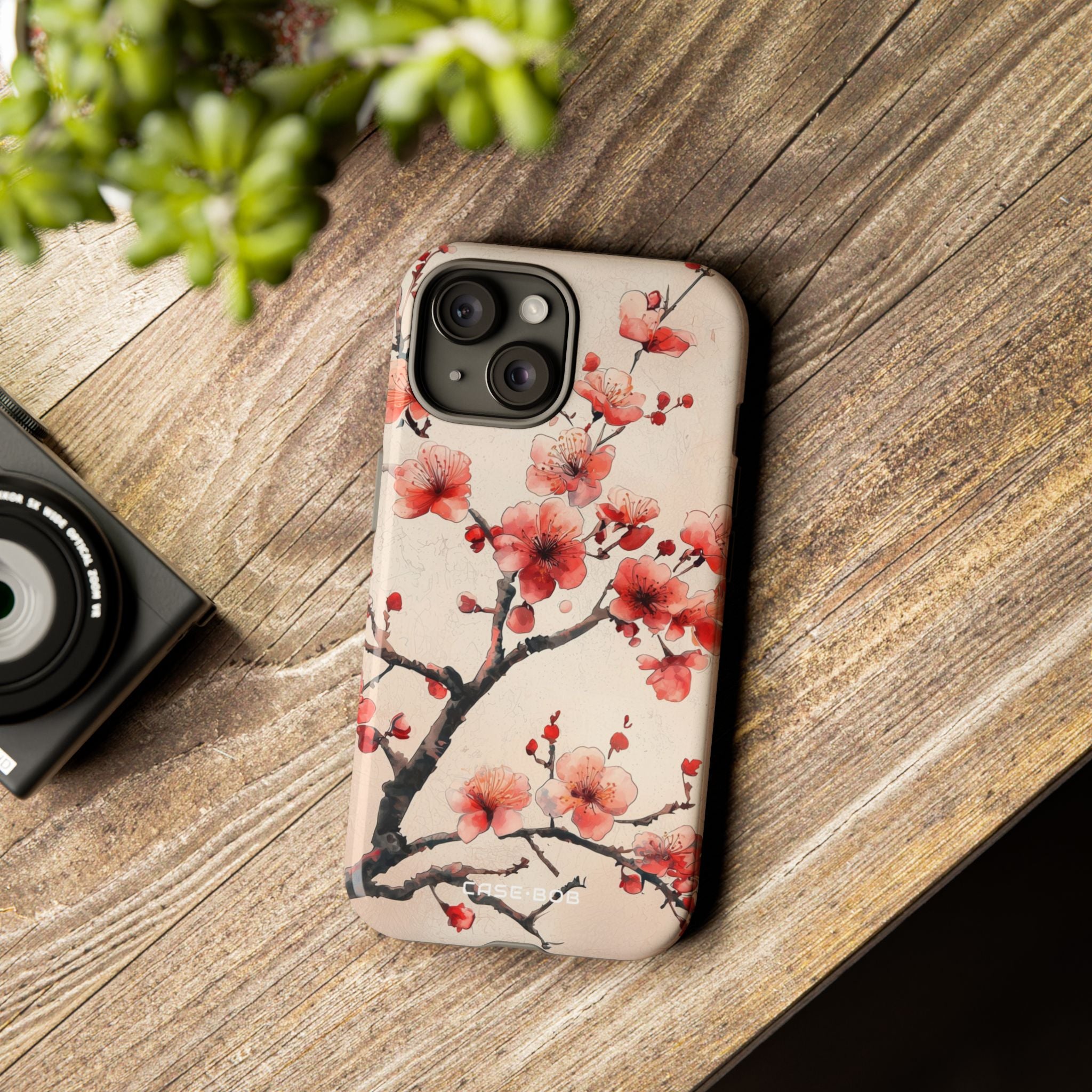 Blossom Shadow iPhone 15 Case - Tough