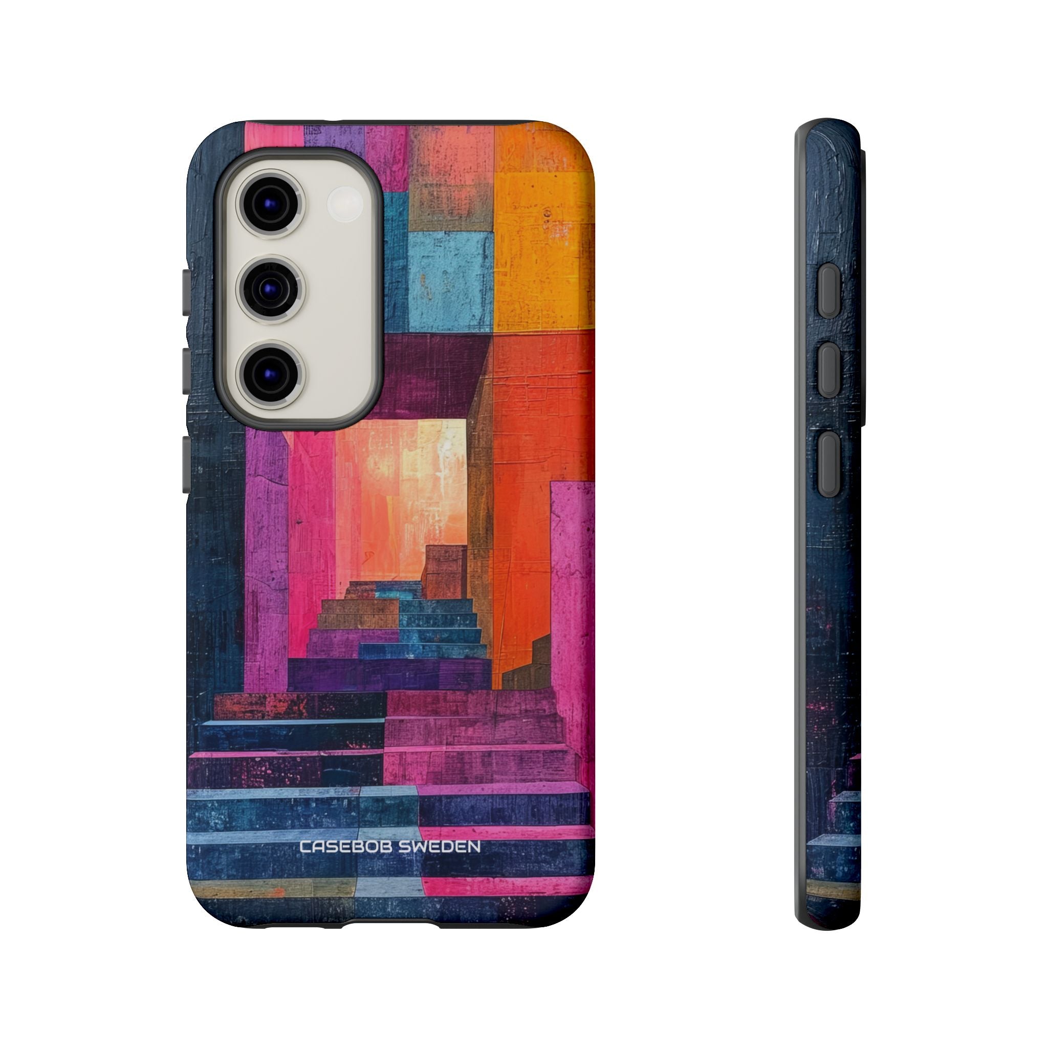 Pink Orange Geometry - Tough Samsung S23 Phone Case