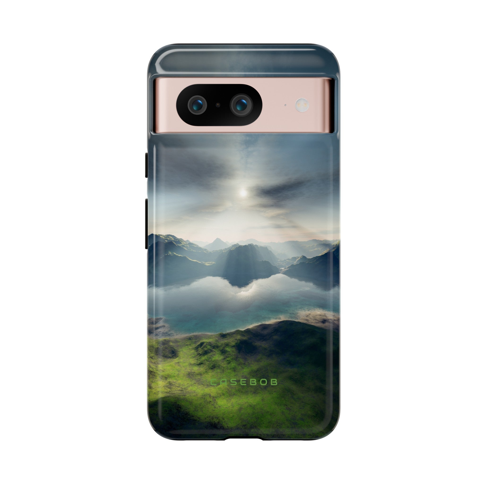 Landscape with Lake & Sun - Protective Phone Case