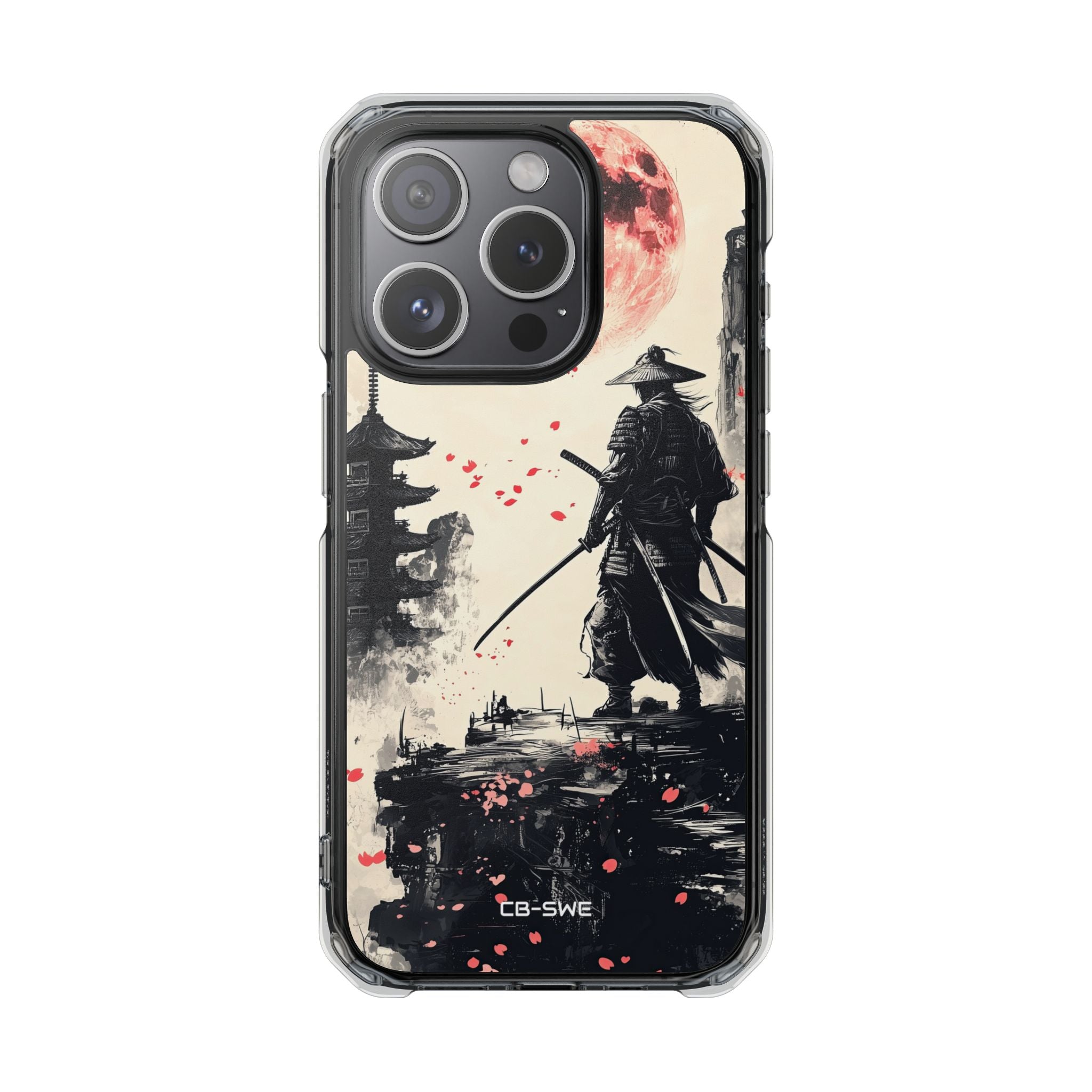 Samurai Gazes Moonward iPhone Case - Impact