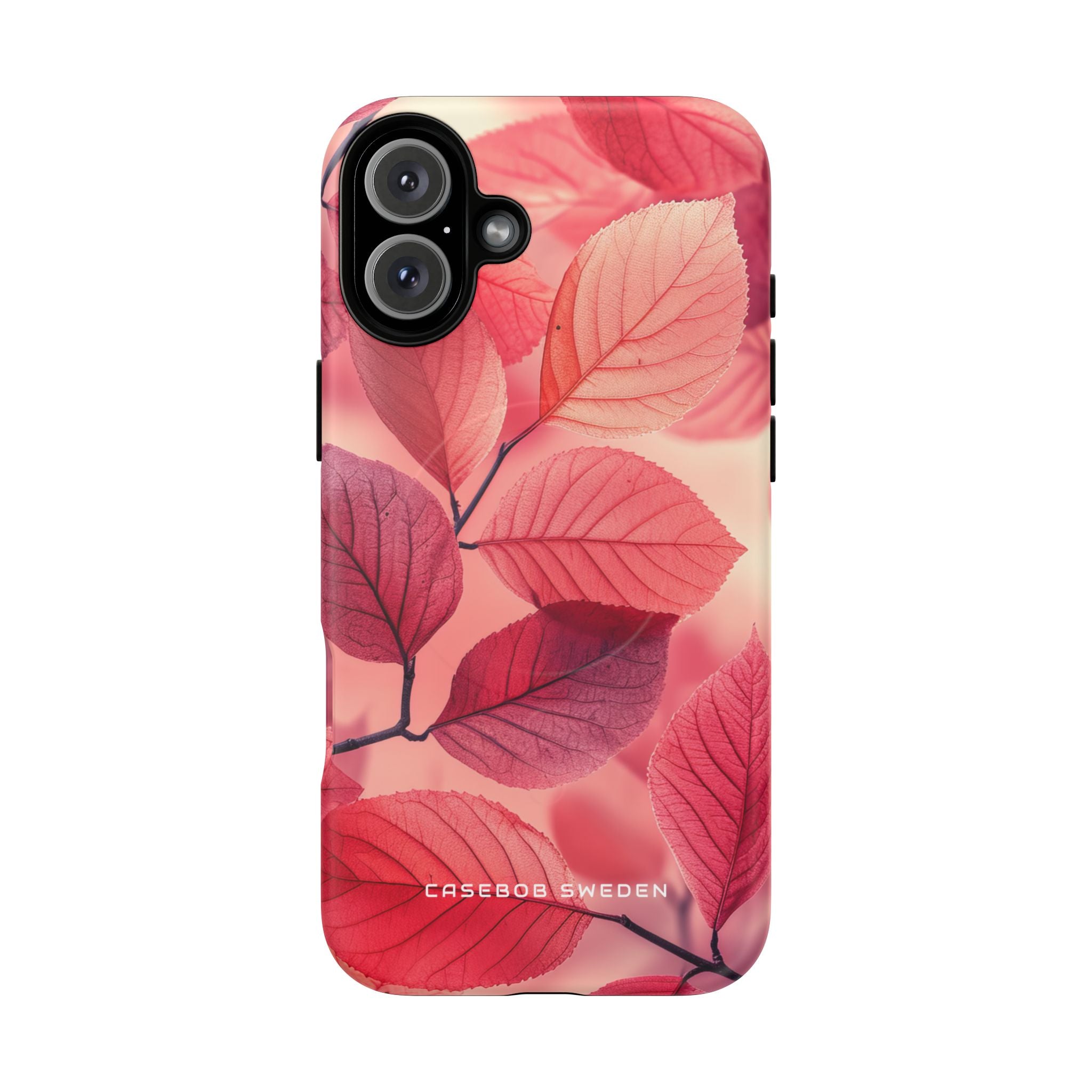 Elegant Pink Leaves iPhone 16  Tough+ Phone Case