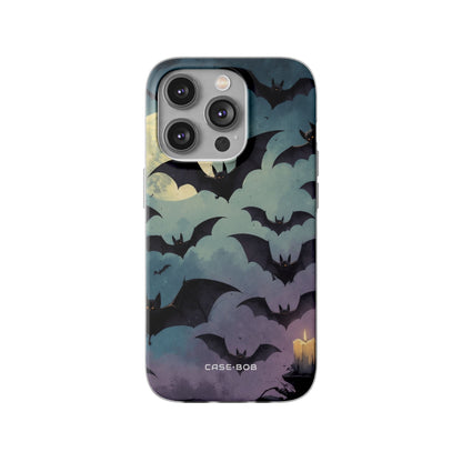 Glowing Bat Swarm iPhone 14 Pro Case - Soft