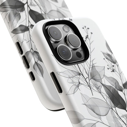 Monochrome Floral Elegance iPhone 16 | Tough+ Phone Case