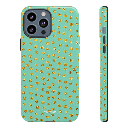 Golden Dots Dance - iPhone Case