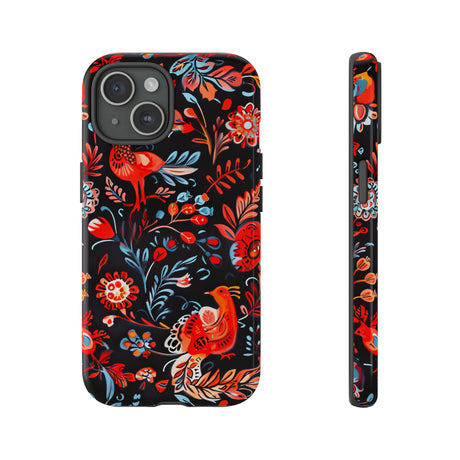 Slavic Myth Firebird & Domovoi - Protective Phone Case