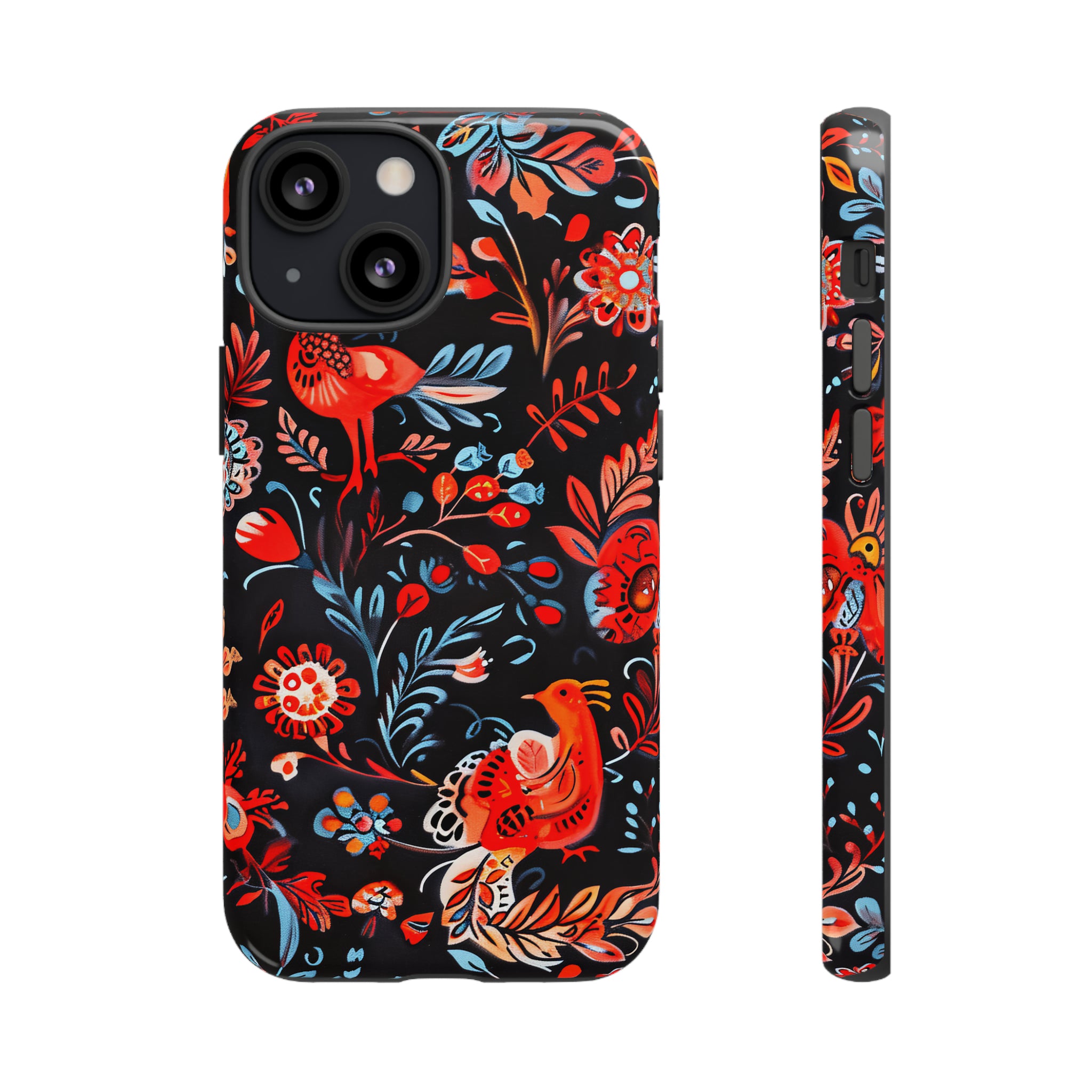 Slavic Myth Firebird & Domovoi - Protective Phone Case