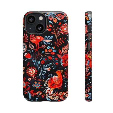 Slavic Myth Firebird & Domovoi - Protective Phone Case