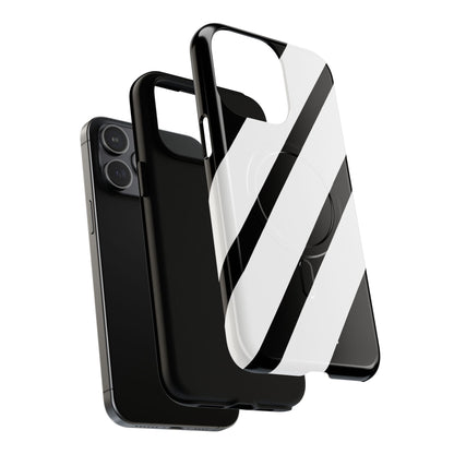 Diagonal Bands Noir iPhone 15 Pro Max Case - Tough+