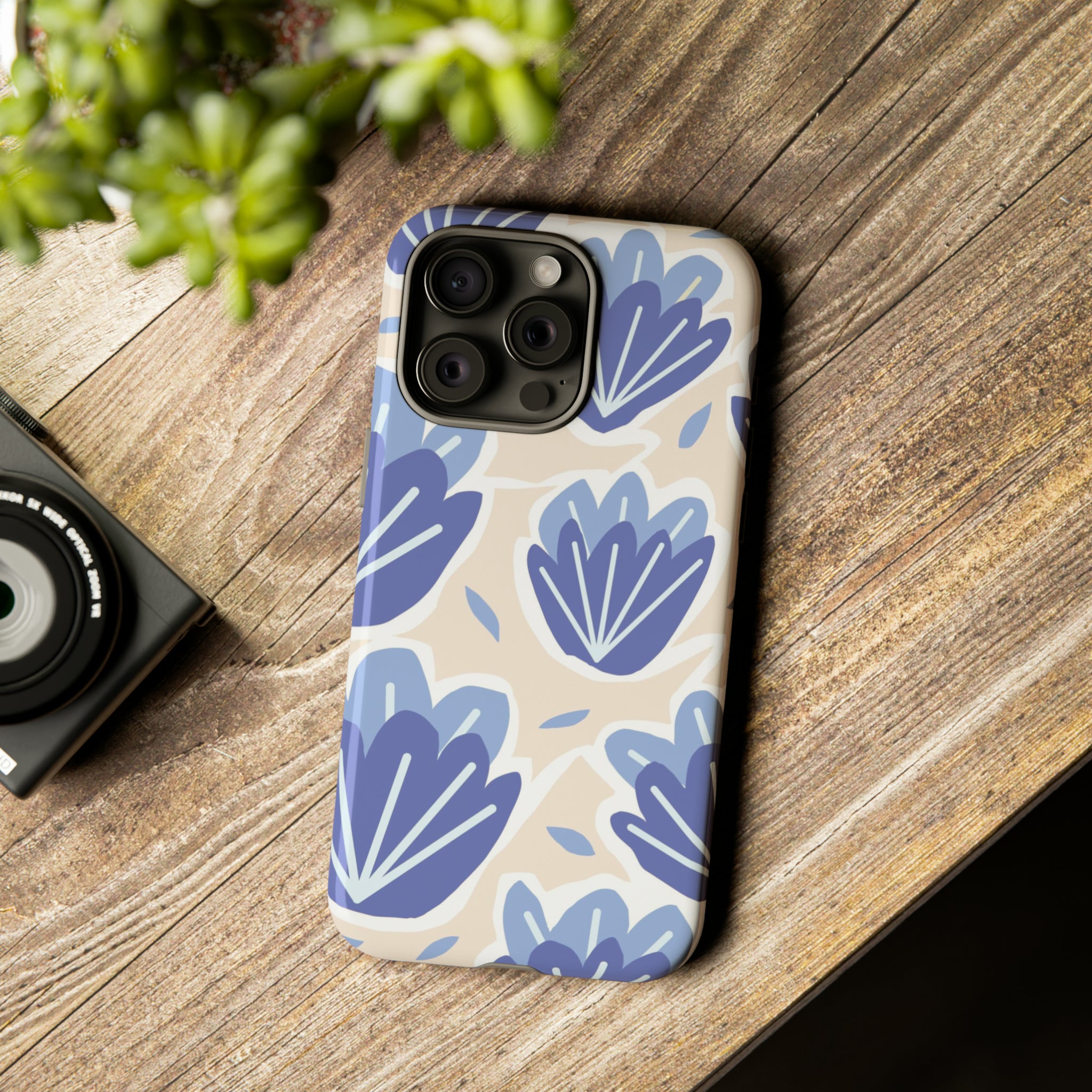 Light Blue Happy Flower - Protective Phone Case