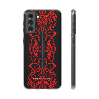 Gothic Crimson Symmetry Samsung S21 - Flexi Phone Case