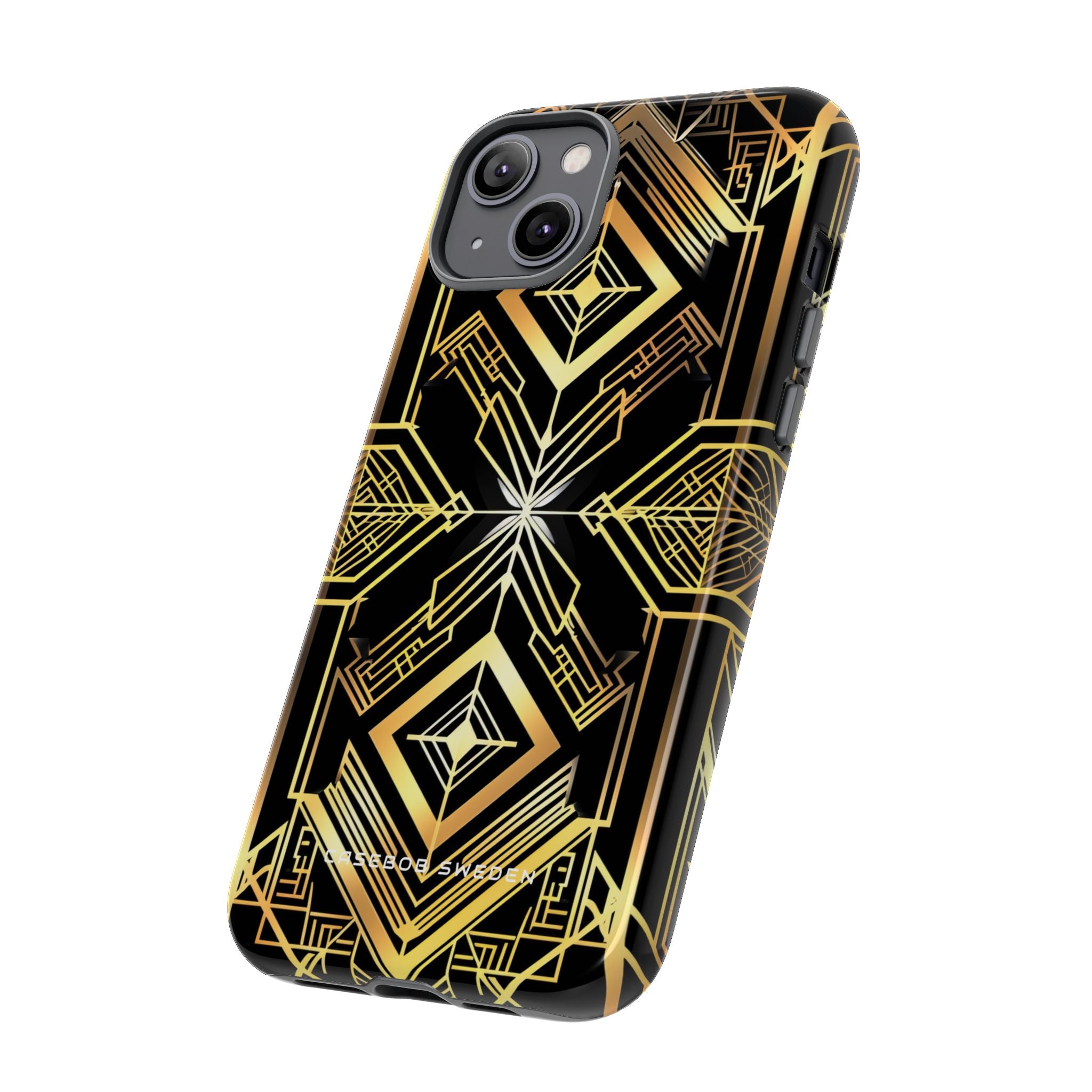 Golden Geometric Opulence iPhone 14 - Tough Phone Case