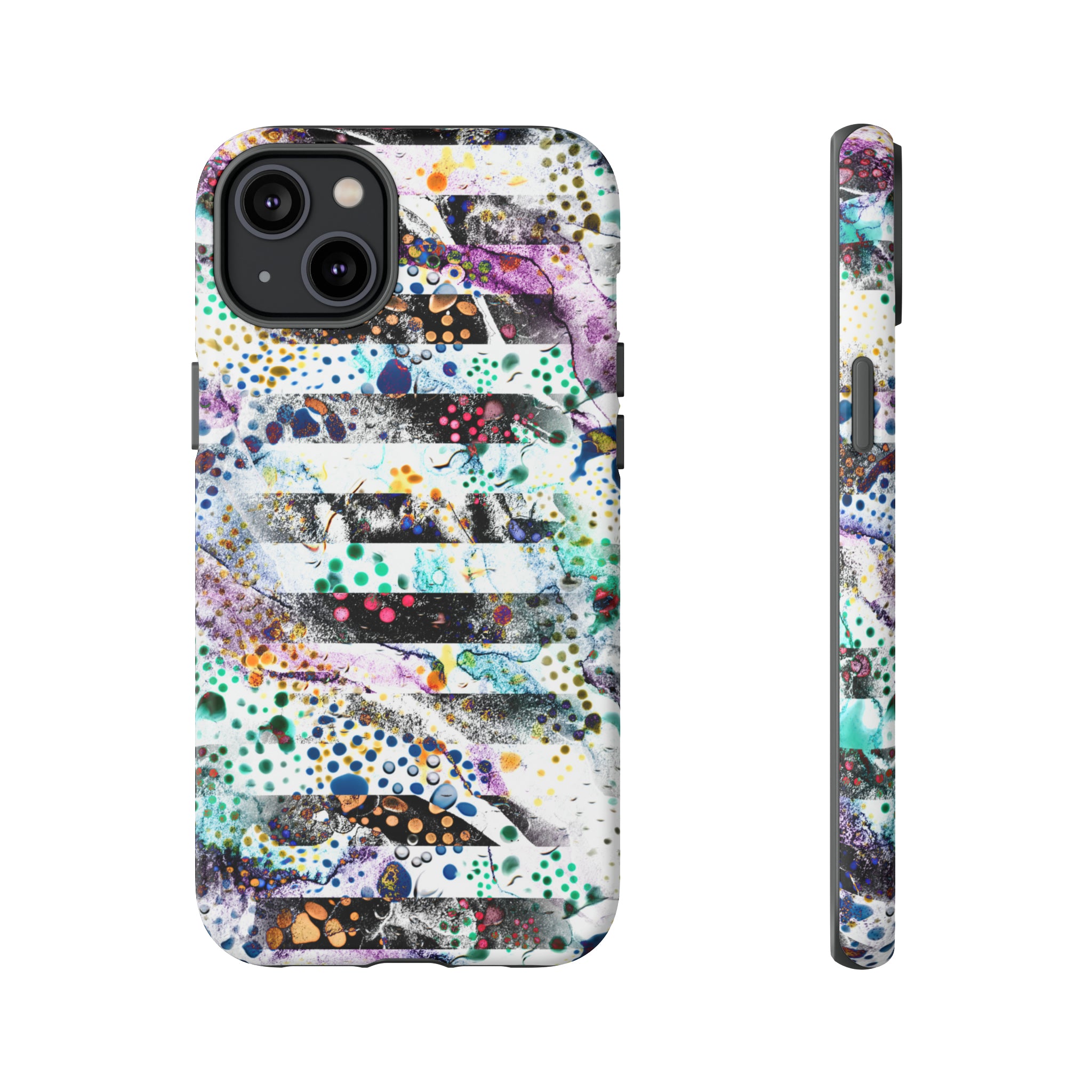 Abstract Green Purple - Protective Phone Case