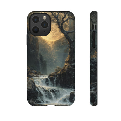 Moonlit Waterfall Silence - Protective Phone Case