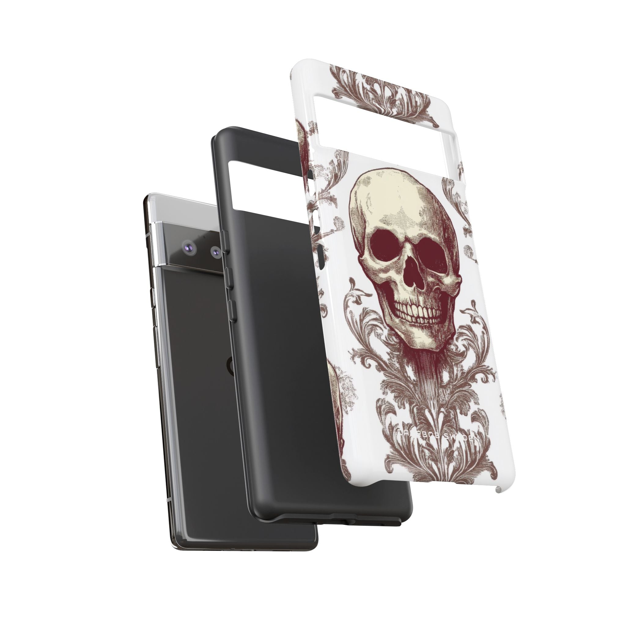 Gothic Skulls and Ornate Foliage Google Pixel 6 - Tough Phone Case