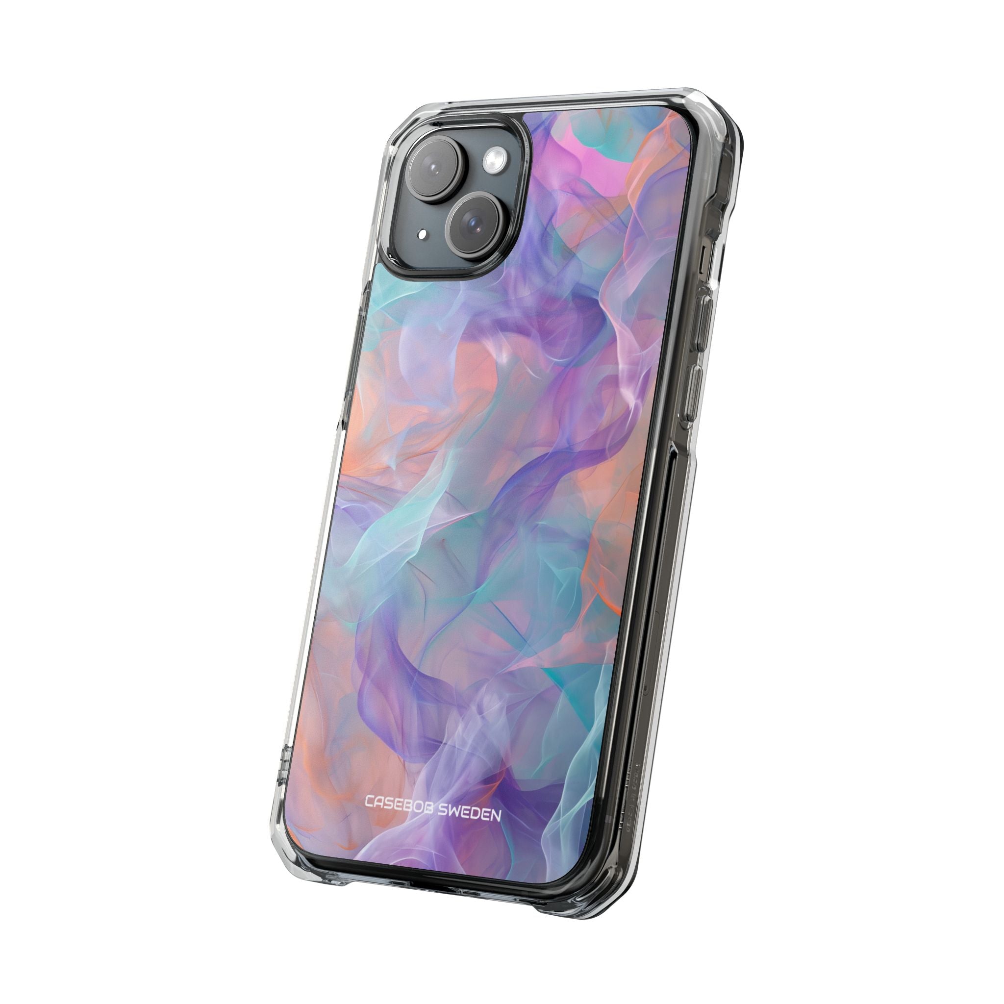 Dreamy Teal Flow - Clear Impact iPhone 15 Phone Case