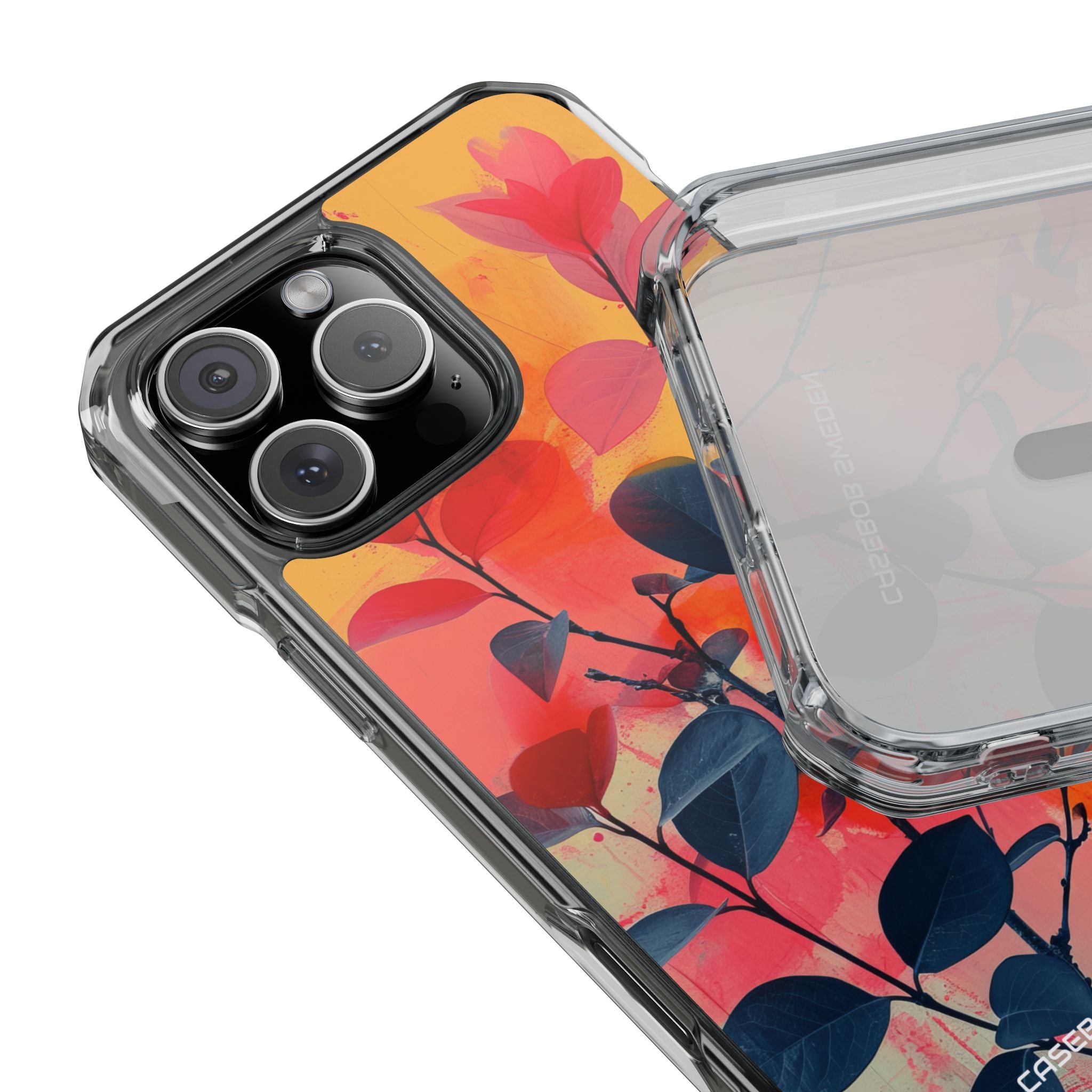 Yellow Botanical Splash - Clear Impact iPhone 16 Phone Case