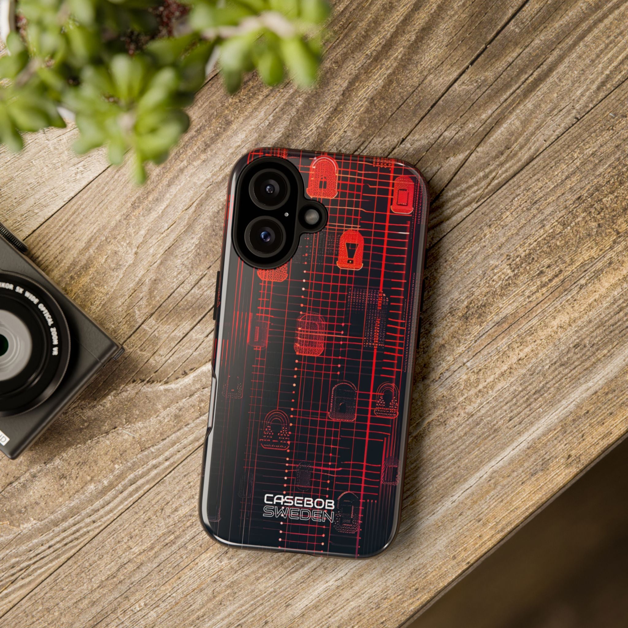 Cyber Locks Grid iPhone 16 - Tough