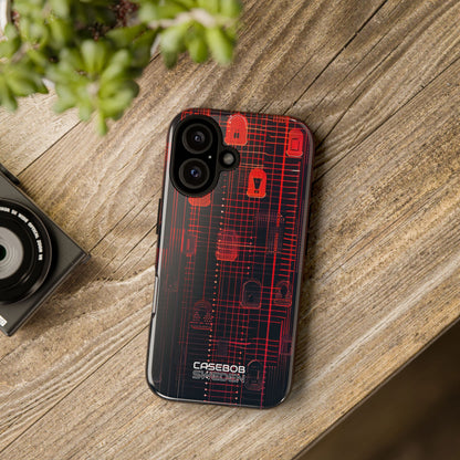 Cyber Locks Grid iPhone 16 - Tough