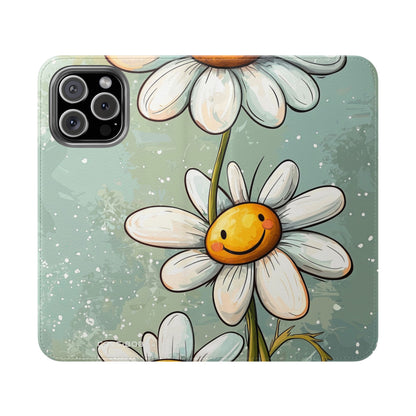 Smiling Daisies Burst - iPhone 16 Max Case - Wallet
