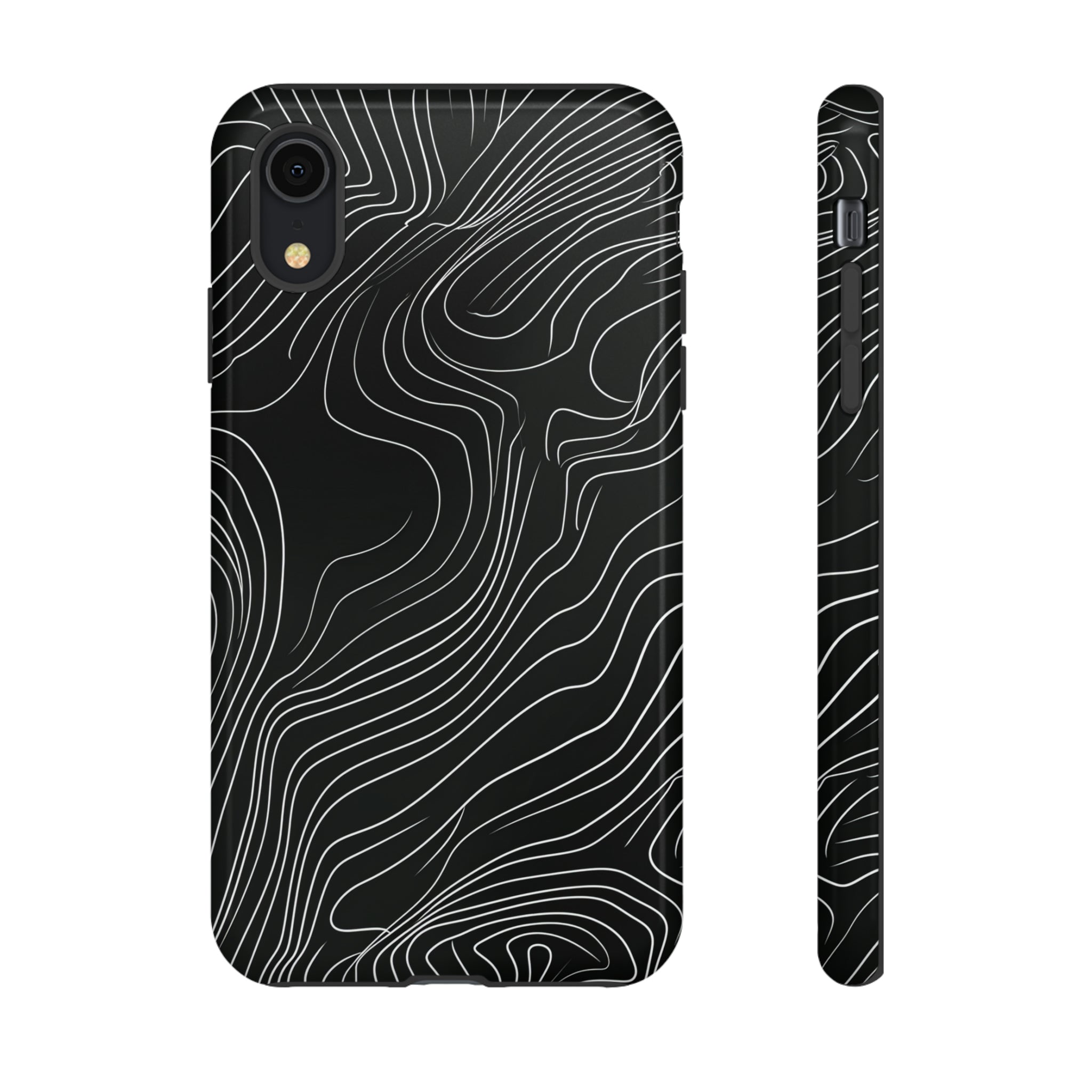 Mancho Grey Lines Abstract Case - Protective Phone Case