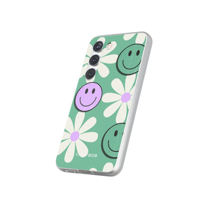 Smiley Daisy Glow Samsung S23 Case - Soft