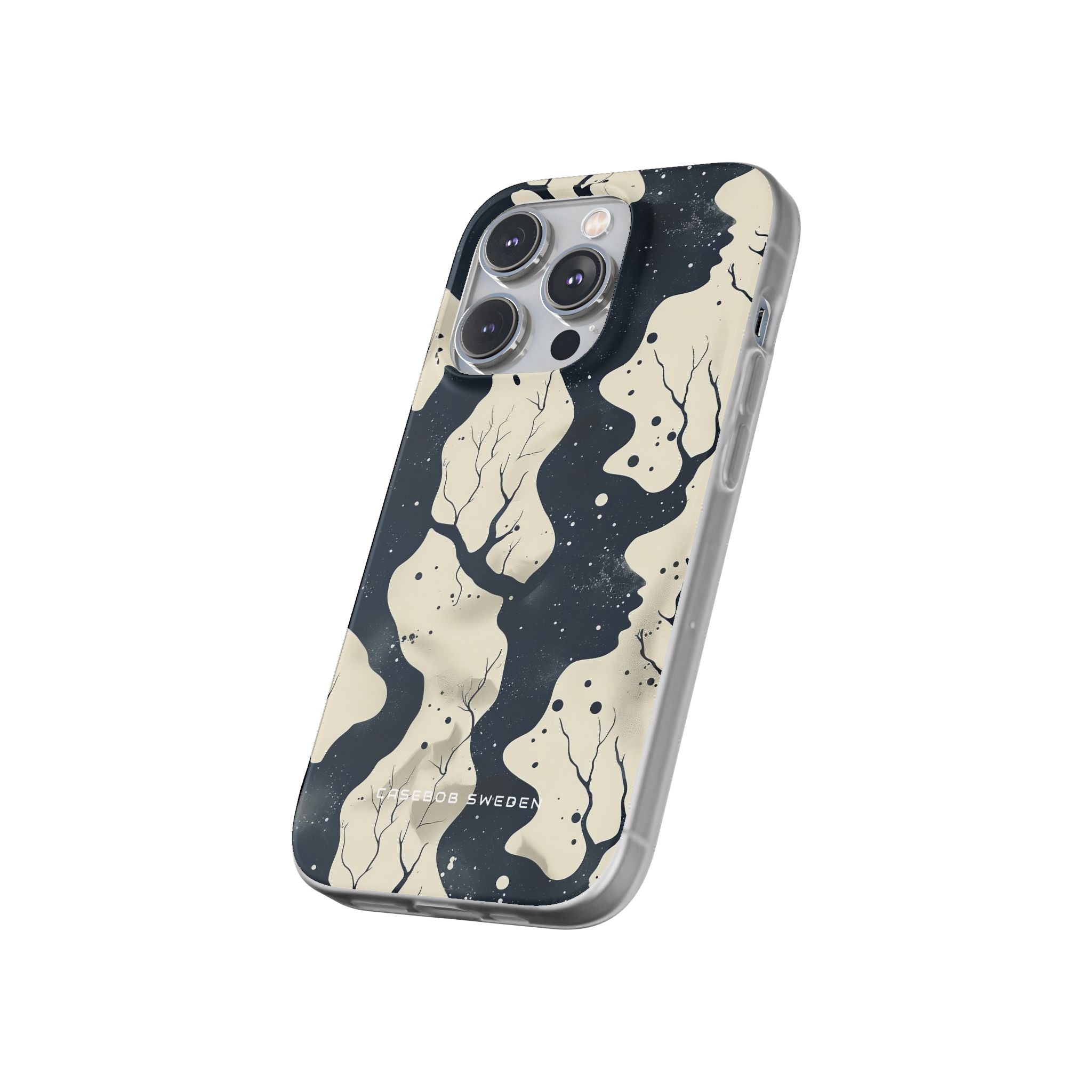 Organic Fluid Silhouettes with Cosmic Depth iPhone 14 - Flexi Phone Case