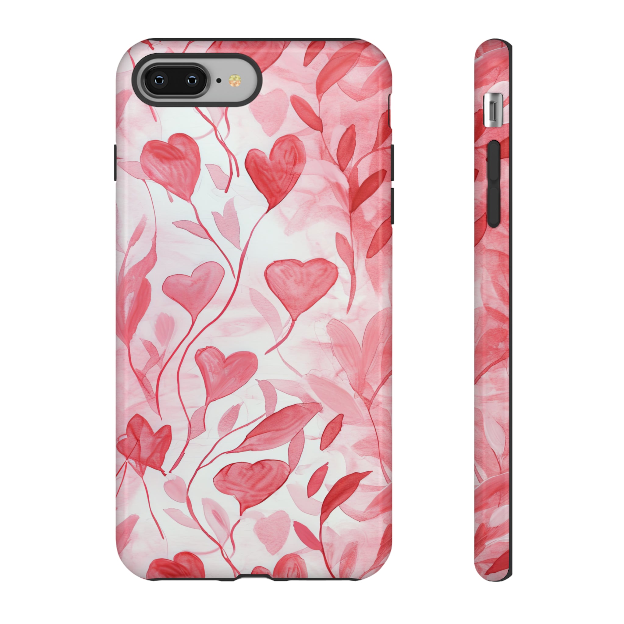 Cupid's Intertwined Hearts - Protective Phone Case