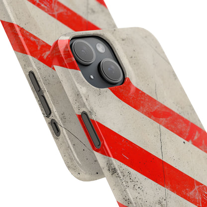 Striker Crimson Stripes iPhone 15 - Slim Phone Case