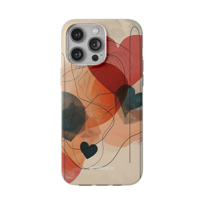 Abstract Heart Harmony - Flexi iPhone 16 Phone Case