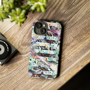 Abstract Green Purple - Protective Phone Case