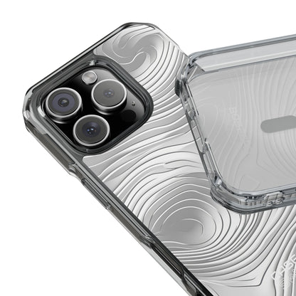 Monochrome Flow Lines iPhone 16 - Impact Clear+