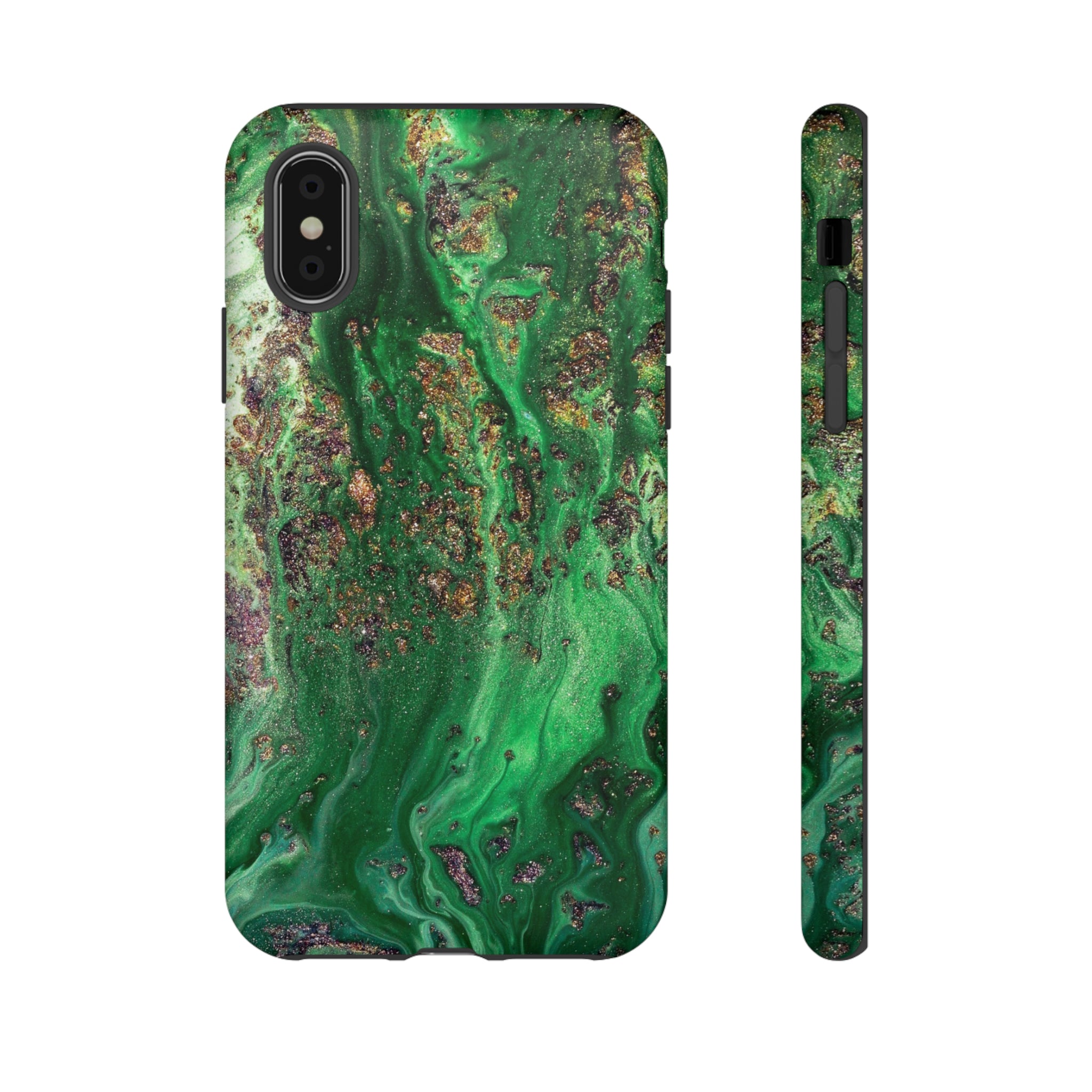 Green Sparkle Ink Art - Protective Phone Case