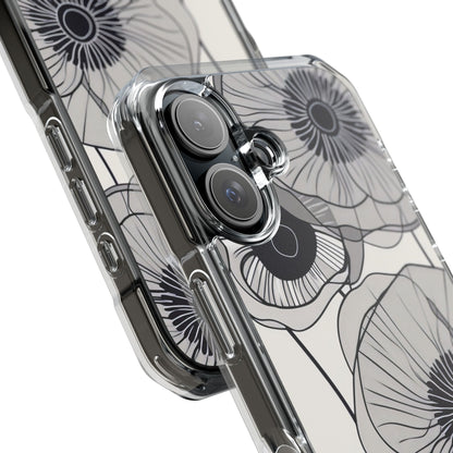 Modern Minimalist Flowers iPhone 16 - Clear Impact Phone Case