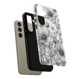 Grayscale Botanical Elegance - For Samsung S24