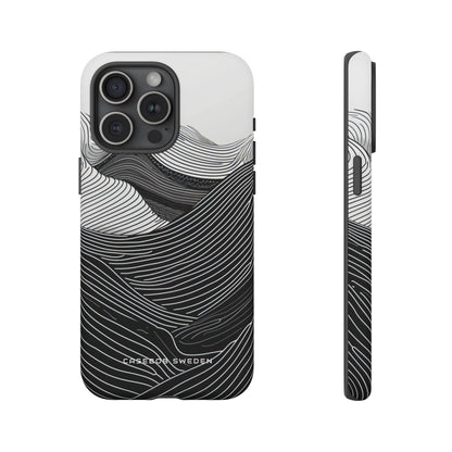 Undulating Horizon Waves iPhone 15 - Tough Phone Case