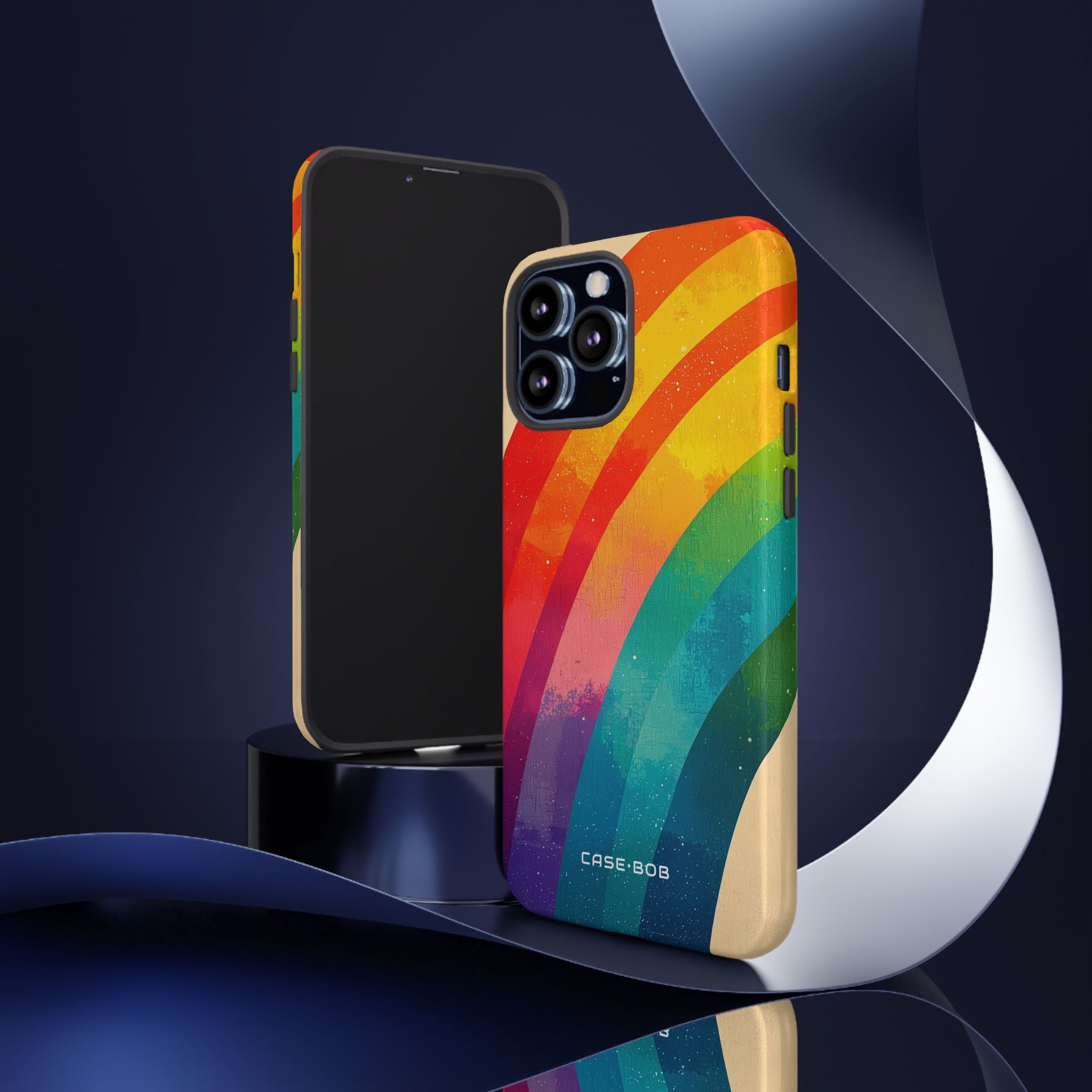 Textured Rainbow Arc iPhone 13 Pro Max Case - Tough